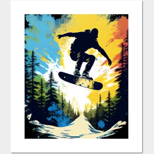 Cool Snowboarder Snowboarding Posters and Art